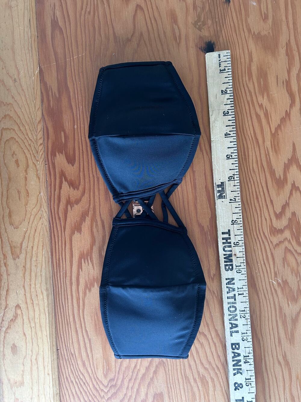 Minkpink Bathing Suit Top, Strapless Size Small Black Padded, No straps